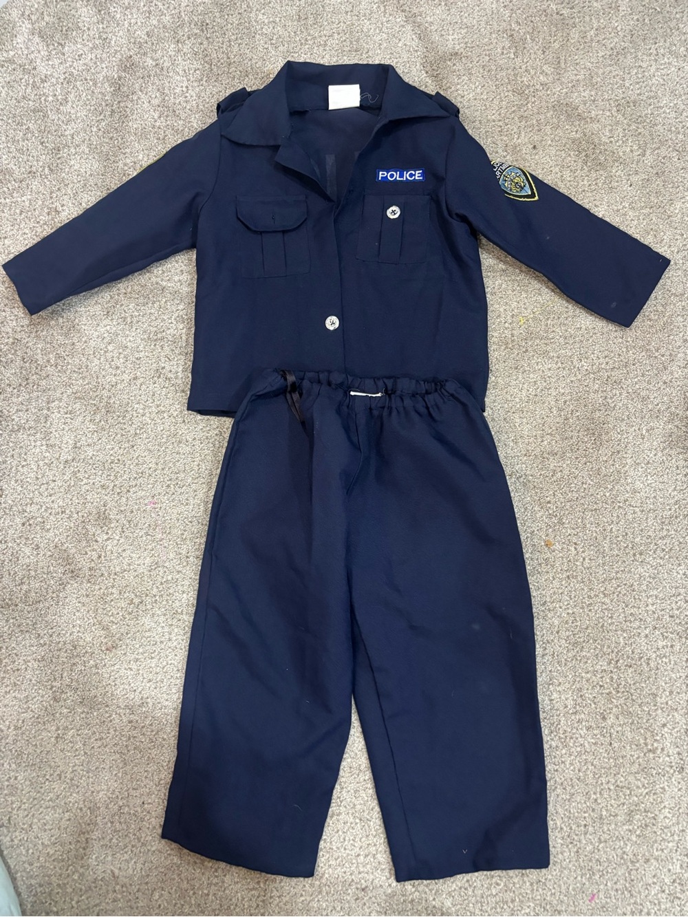 Navy Toddler Police Officer Halloween Costume 3T-4T Dress up